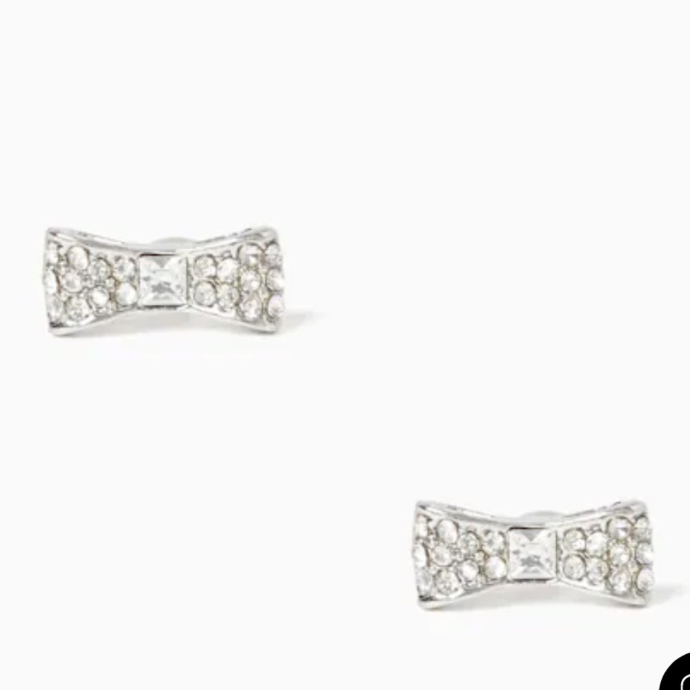 🆕 Kate Spade Ready Set Bow Pave Bow Studs in Silver